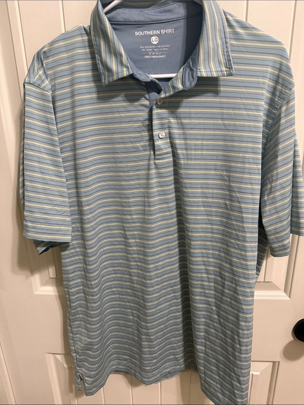 The Southern Shirt Company Performance Polo/Large. Sawgrass stripe Golf Shirt